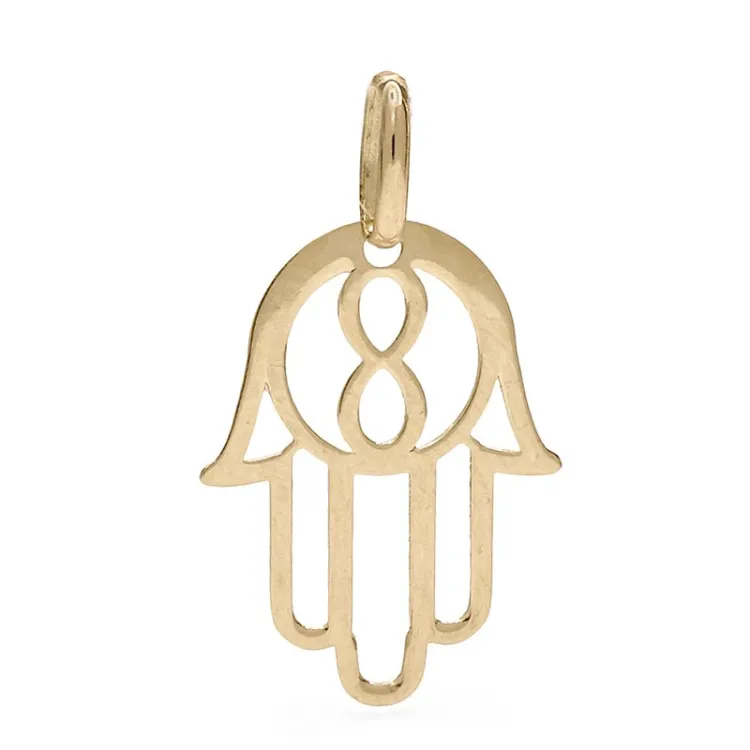 hamsas hånd anheng i 9 karat gull - Gold Collection