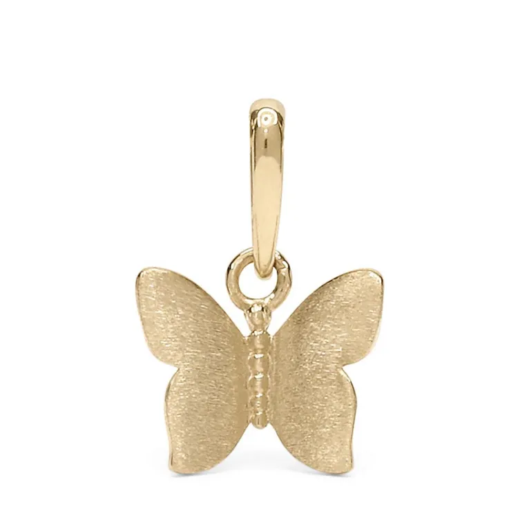matt sommerfugl anheng i 9 karat gull - Gold Collection