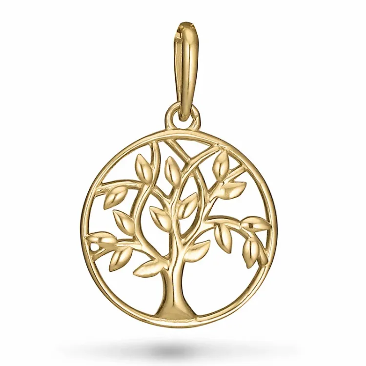 11 mm livets tre anheng i 9 karat gull - Gold Collection