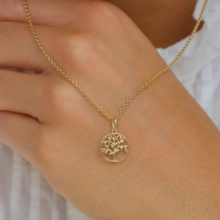 11 mm livets tre anheng i 9 karat gull - Gold Collection