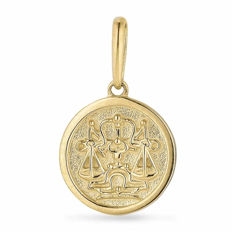stjernetegn vekten anheng i 9 karat gull - Gold Collection