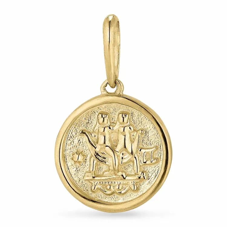 stjernetegn tvillingene anheng i 9 karat gull - Gold Collection
