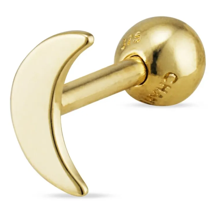 måne helix piercing i 9 karat gull - Gold Collection