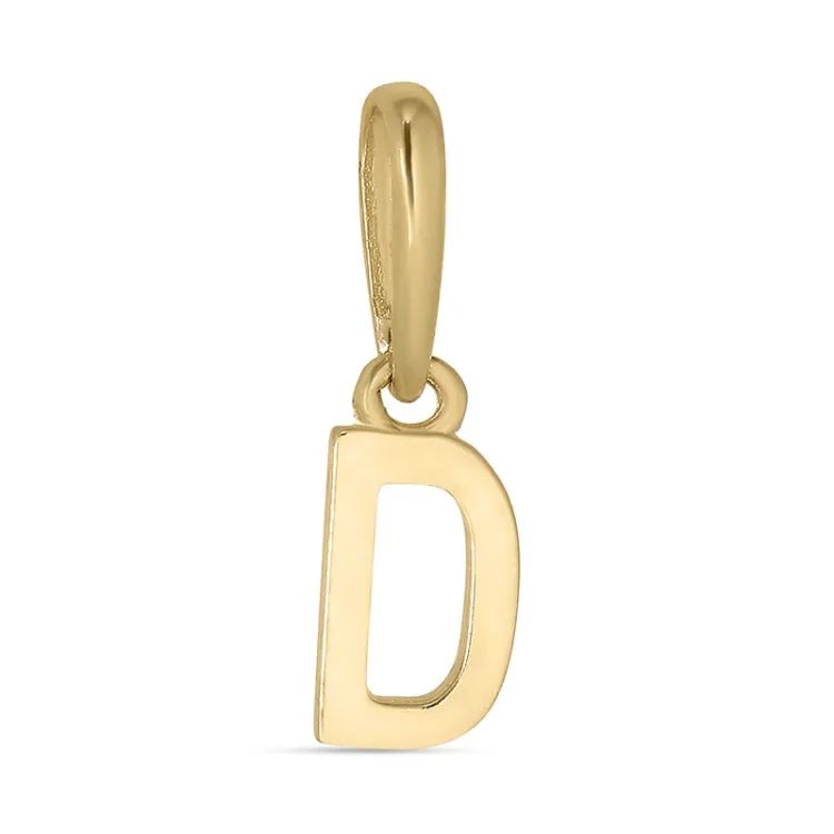 bokstav d anheng i 9 karat gull - My Letter