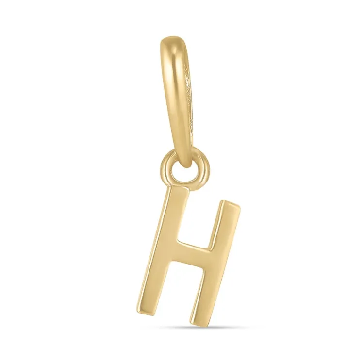 bokstav h anheng i 9 karat gull - My Letter