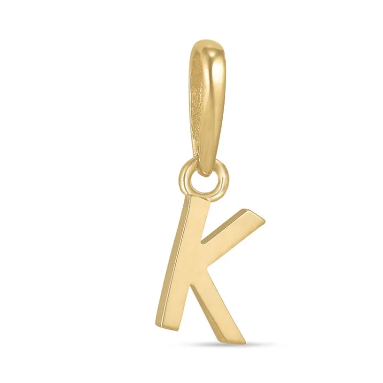bokstav k anheng i 9 karat gull - My Letter
