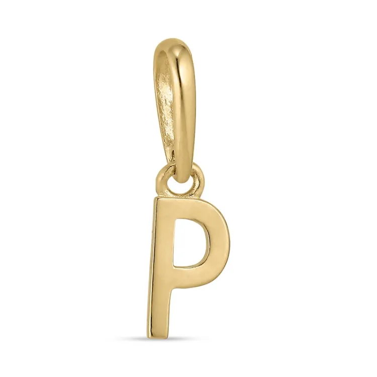 bokstav p anheng i 9 karat gull - My Letter