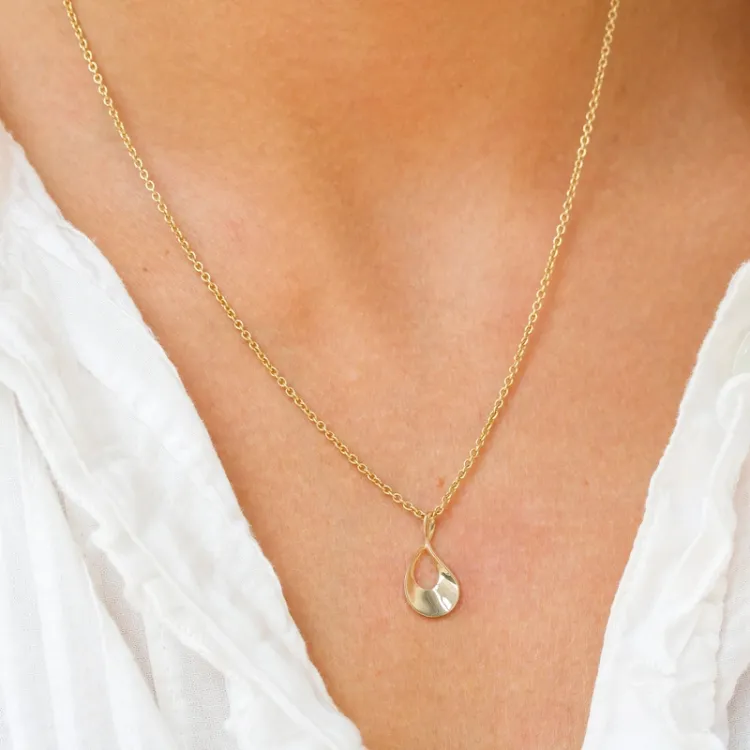 dråpe anheng i 14 karat gull - Gold Collection