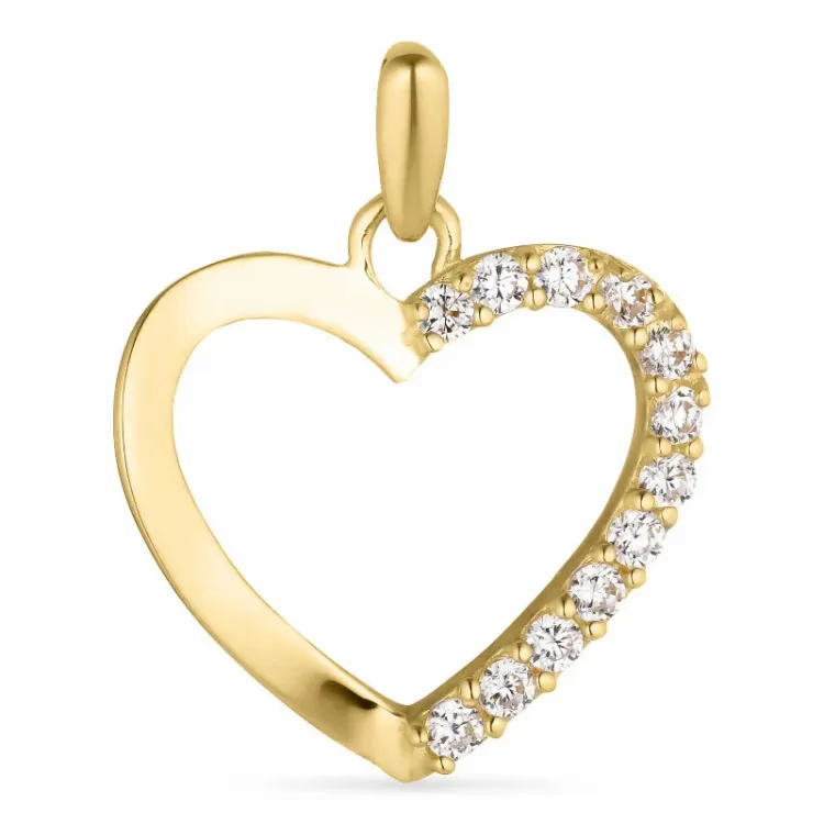 hjerte anheng i 14 karat gull - Gold Collection