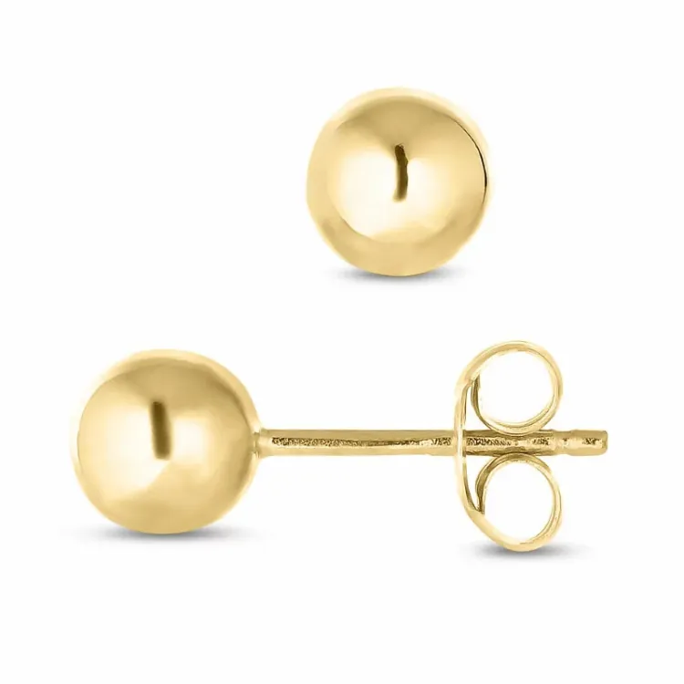 5 mm kule ørestikker i 14 karat gull - Gold Collection