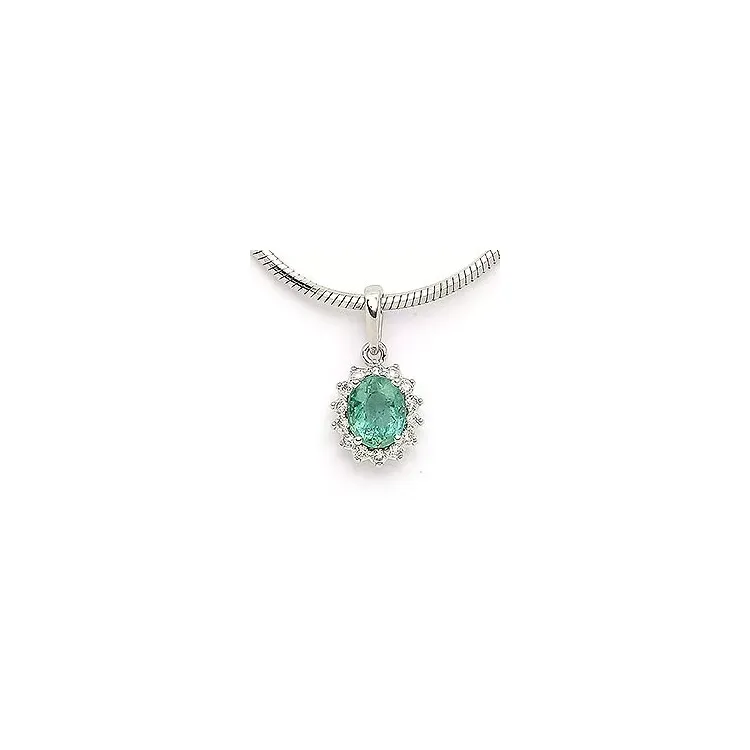 rosettanheng i 14 karat hvitt gull 0,08 ct 0,35 ct