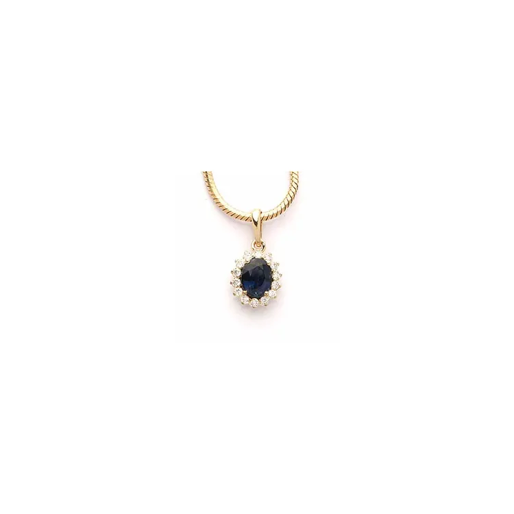 safir anheng i 14 karat gull 0,08 ct 0,51 ct