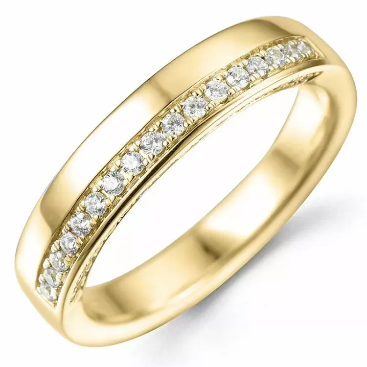 Bestillingsvare - diamantring i 14 karat gull 0,25 ct