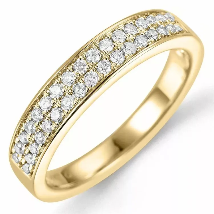 Bestillingsvare - diamantring i 14 karat gull 0,32 ct