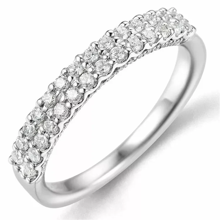 Bestillingsvare - diamantring i 14 karat hvitt gull 0,50 ct