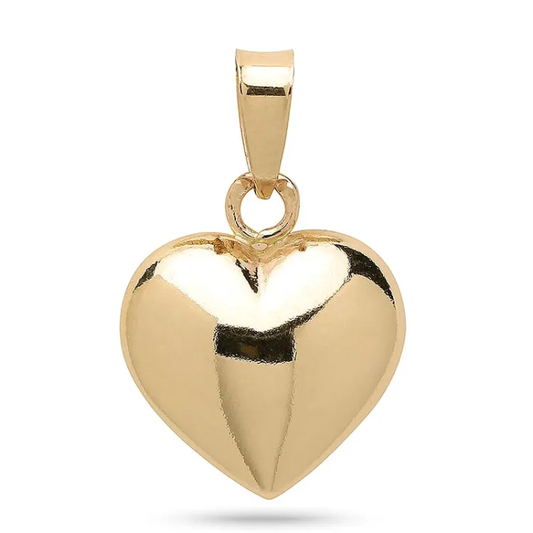 10 x 11 mm hjerte anheng i 8 karat - Amoré