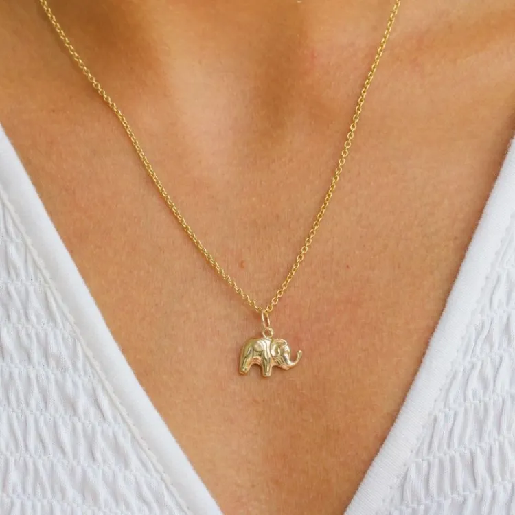 elefant anheng i 8 karat - Gold Collection