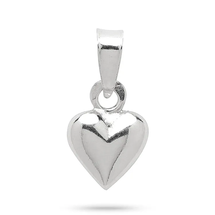 7 x 10 mm hjerte anheng i sølv - Amoré