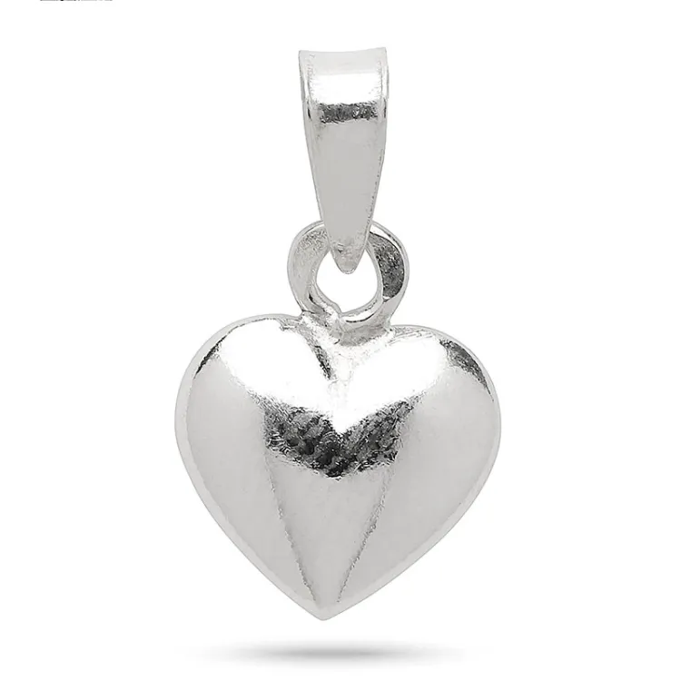 9 x 11 mm hjerte anheng i sølv - Amoré