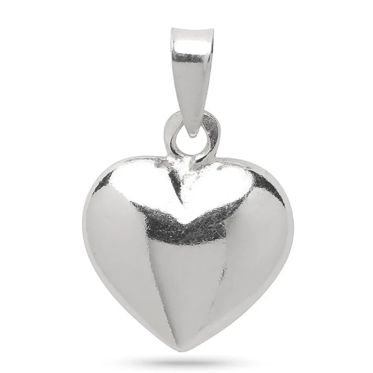 12 x 14 mm hjerte anheng i sølv - Amoré