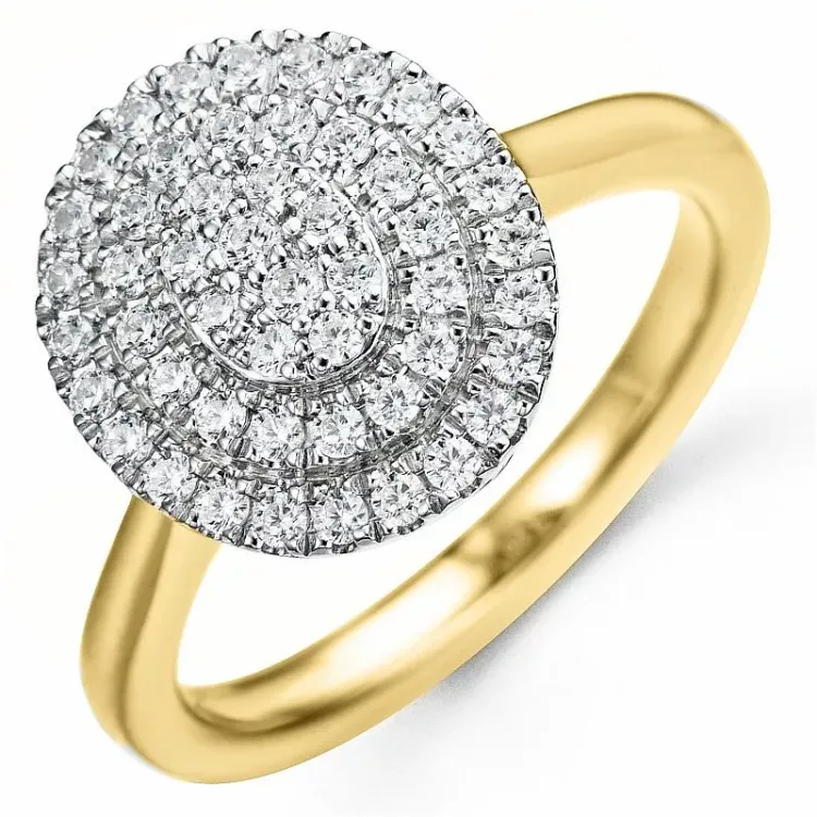 Bestillingsvare - diamantring i 14 karat gull og hvitt gull 0,51 ct