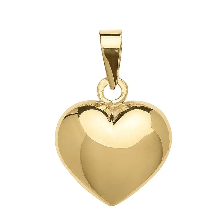 12 x 13 mm hjerte anheng i 8 karat - Amoré