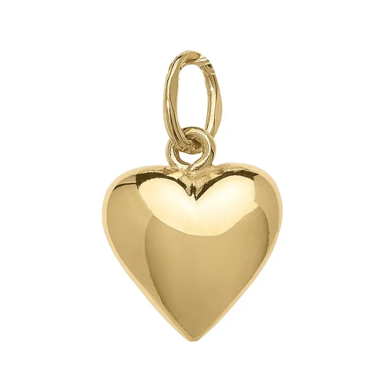 9 x 10 mm hjerte anheng i 8 karat - Amoré