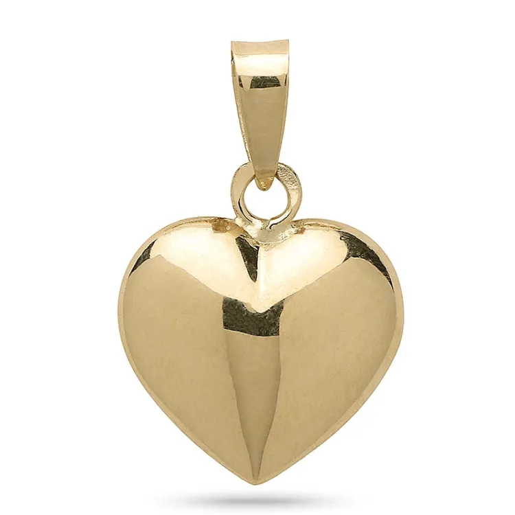 12 x 13 mm hjerte anheng i 8 karat - Amoré
