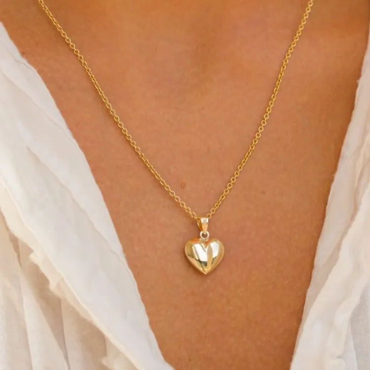 12 x 13 mm hjerte anheng i 8 karat - Amoré
