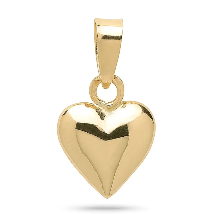 7 x 9,5 mm hjerte anheng i 8 karat - Amoré