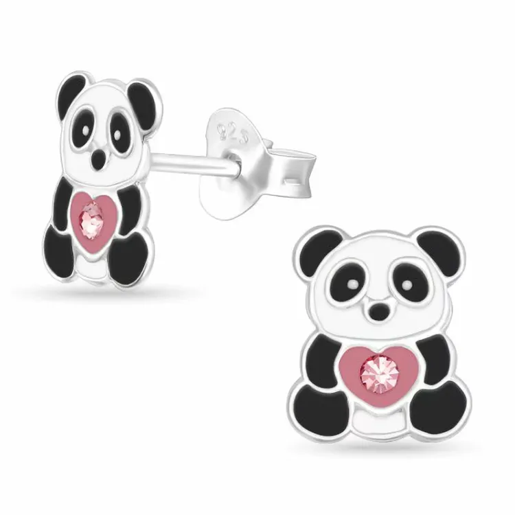 panda ørestikker i sølv - Little Ones