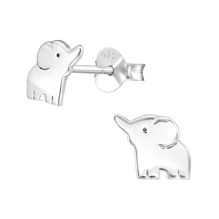 elefant øredobber i sølv - Little Ones