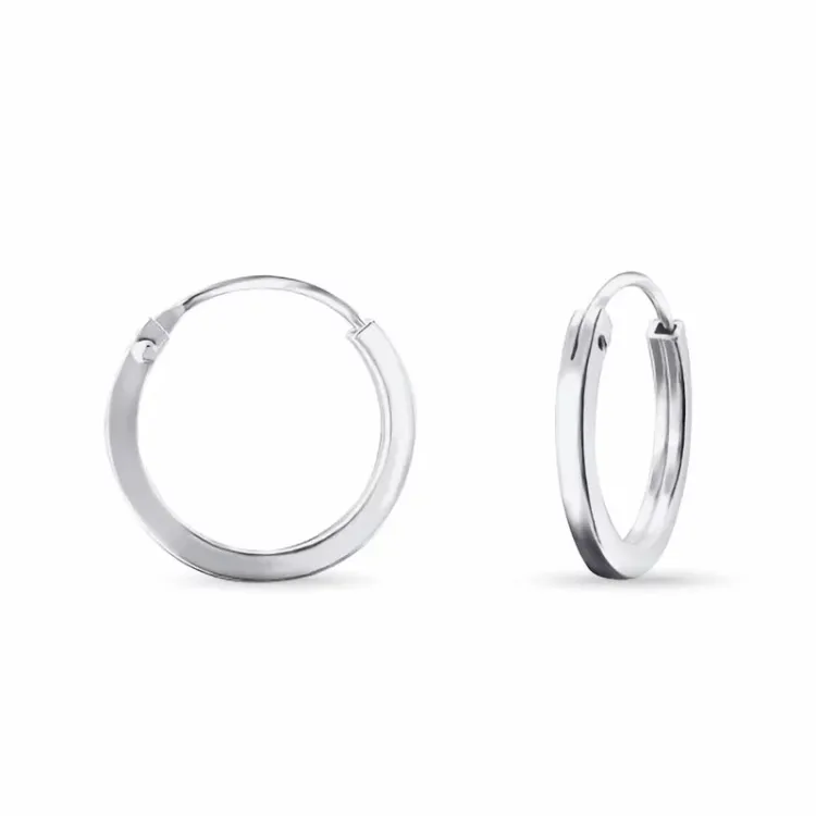 14 mm creol i sølv