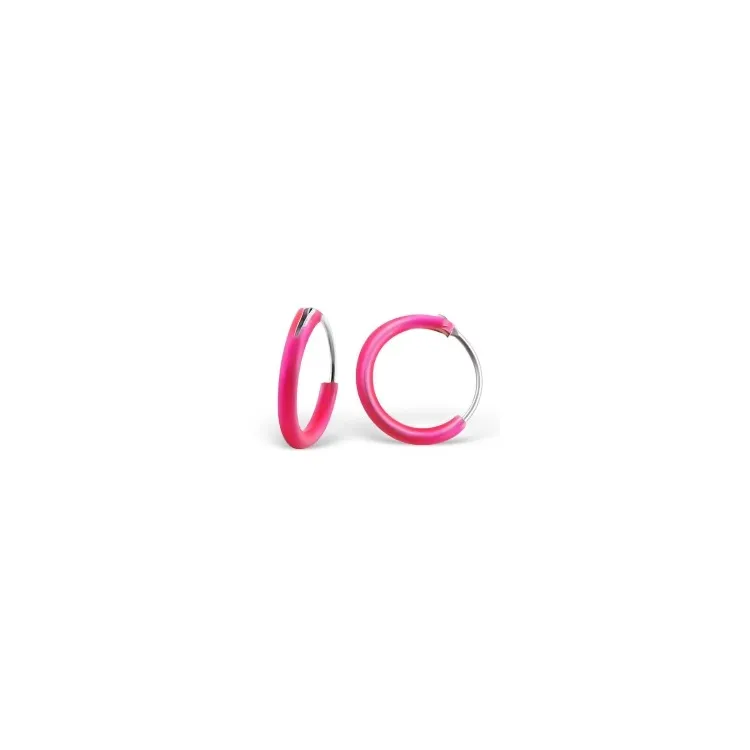 10 mm rosa creol i sølv
