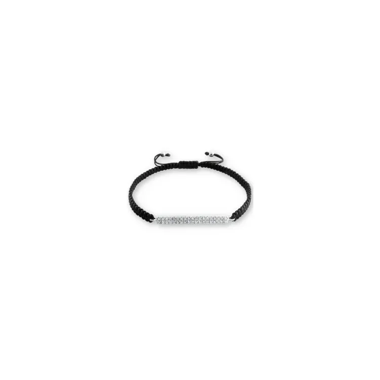 Armbånd i nylon med anheng i sølv