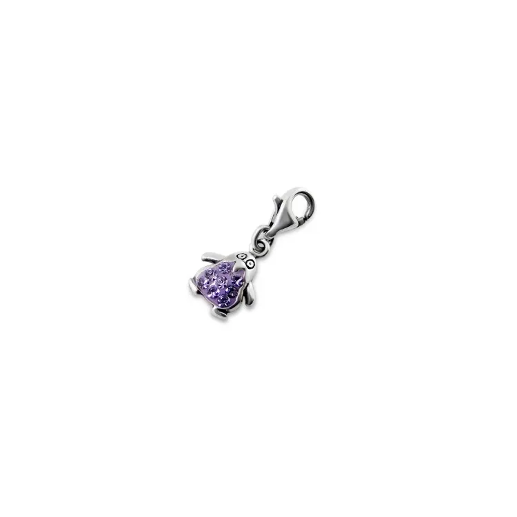 Pingvin charms til armbånd i oksidert sterlingsølv