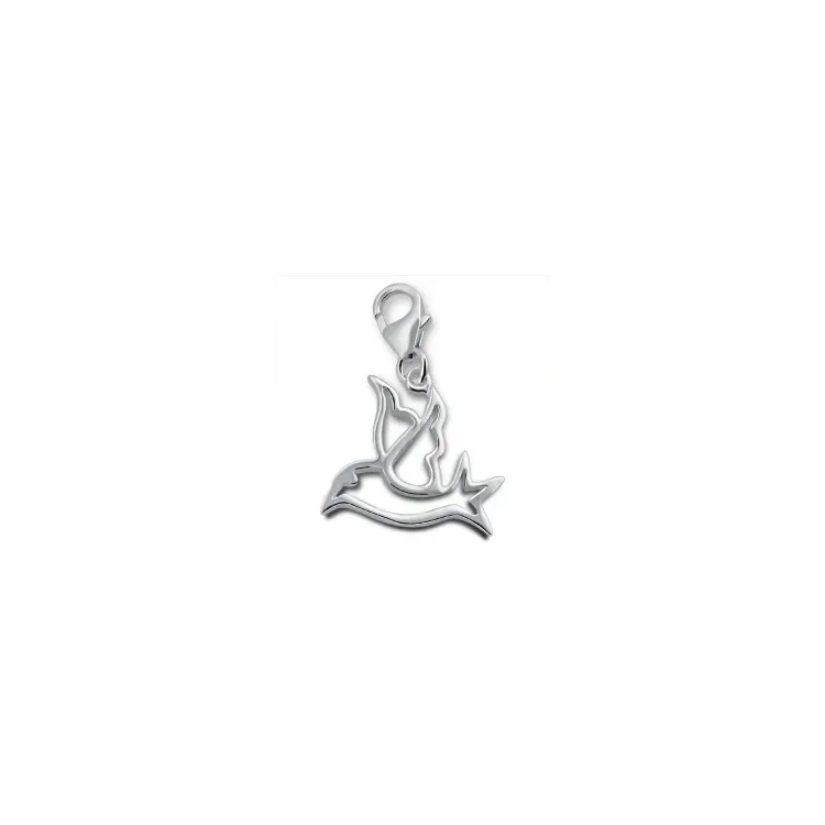 Fugl charm i sølv