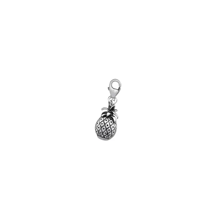 Ananas charm i oksidert sterlingsølv