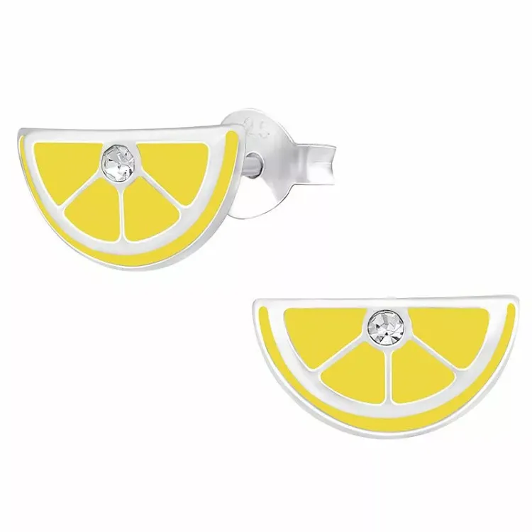 sitron øredobber i sølv - Little Ones
