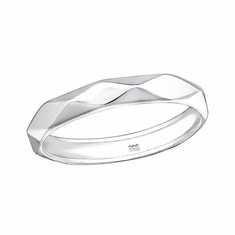 abstrakt ring i sølv