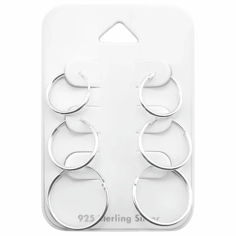 12 x 14 x 16 mm creol i sølv