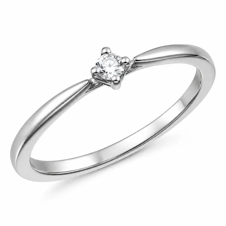 lab grown diamant solitairering i sølv