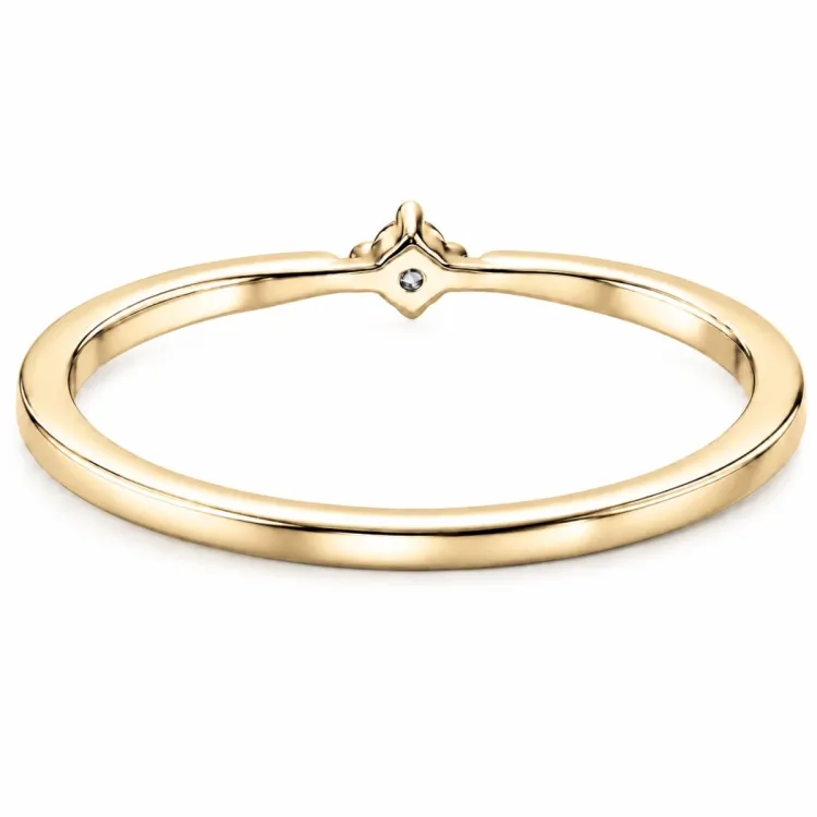 lab grown diamant solitairering i forgylt sølv
