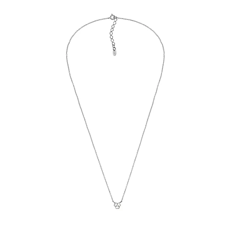 45 cm halskjede med lab grown diamant anheng i sølv 0,035 ct