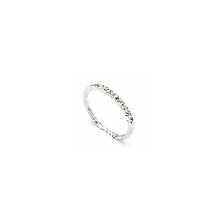 Smal diamantring i 14 karat hvitt gull 0,099 ct