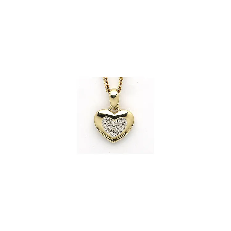 gull hjerteanheng i 8 karat gull 0,025 ct