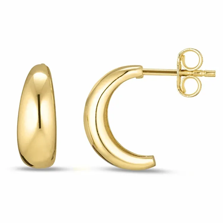 måne ørestikker i 9 karat gull - Gold Collection