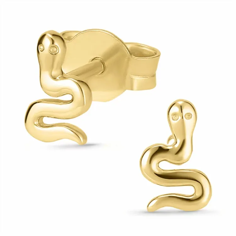 slange ørestikker i 9 karat gull - Gold Collection
