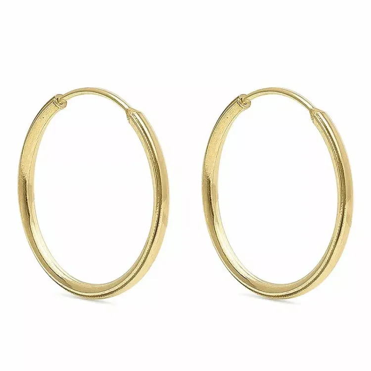 10 mm creol i forgylt sølv
