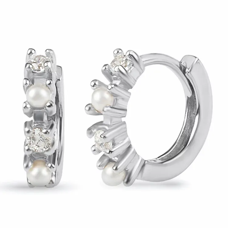13,5 mm zirkon creol i sølv
